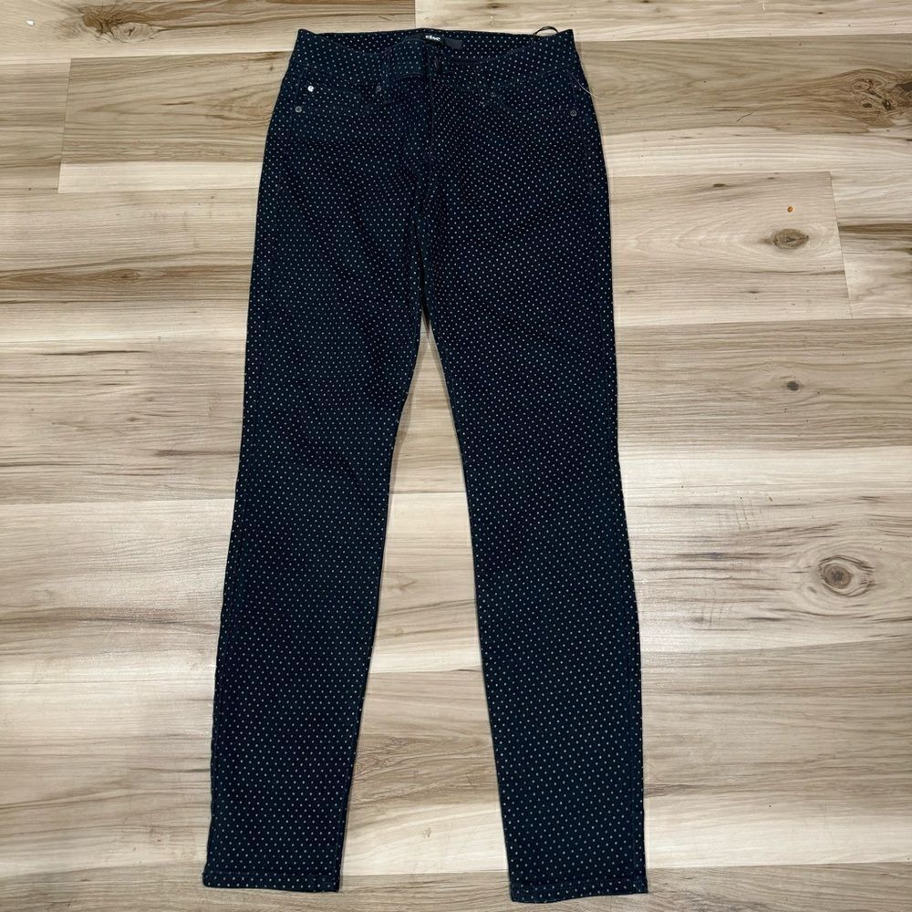 NEW Else (Macys) Blue Polka Dot Skinny Jeans Women’s 25